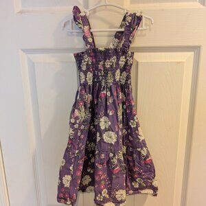 Purple Floral Midi Tea Length Dress Size 3